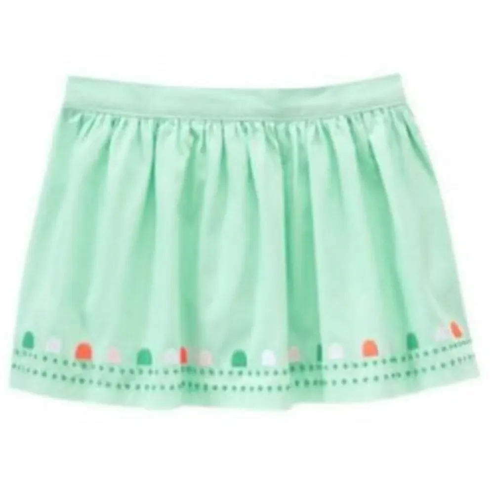 Gymboree Island Cruise Embroidered Green Skirt Size 2T